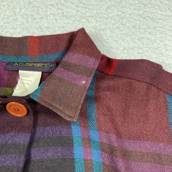 A.C. Sport Shirt Womens 38 US 8 Vintage Made in USA Wool Cape Workwear‎ - Picture 5 of 16